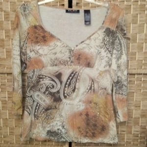 Axcess by Liz Claiborne stylish shirt mid sleeve